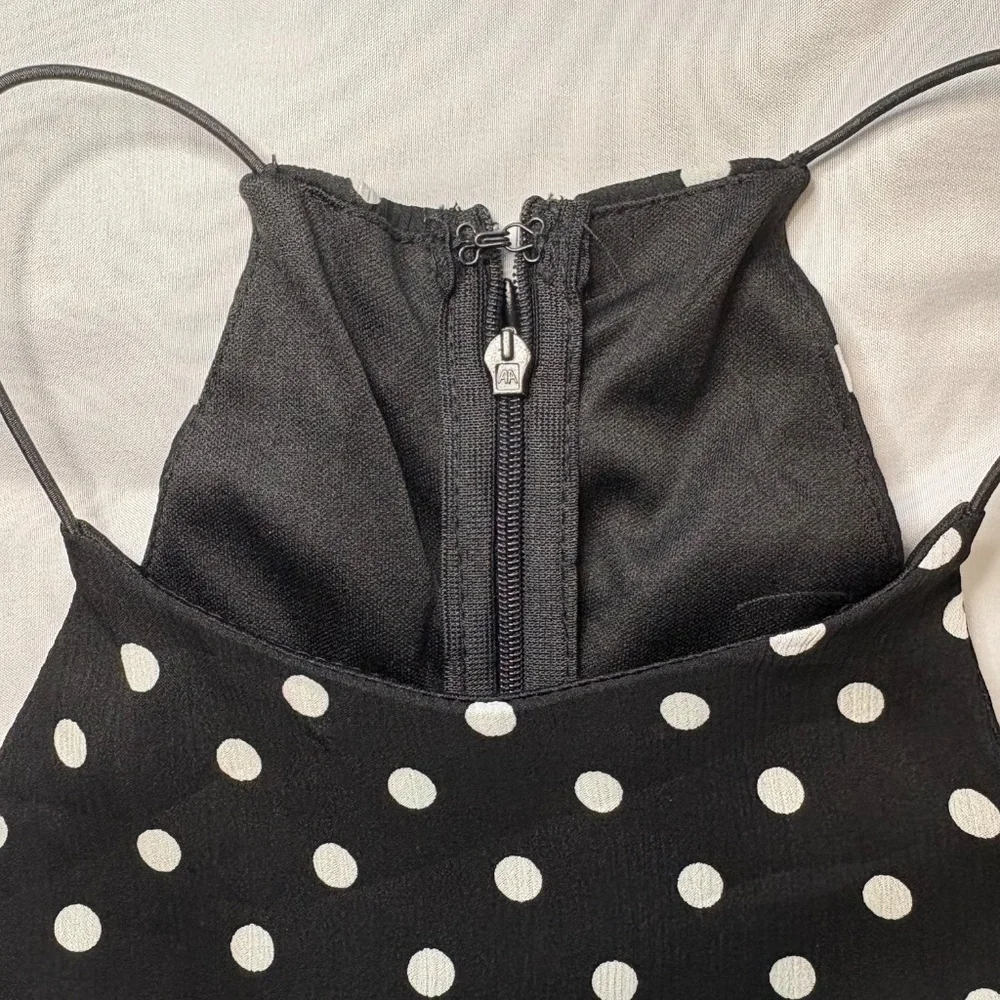 NWT Lulu’s Envy Black and White Polka Dot‎ Midi Size M